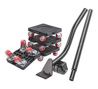 Ujjdwiurgh 1 juego de herramientas para mover muebles, con 4 ruedas y elevador portátil, para mover muebles, refrigeradores, sofás, plástico portátil + acero inoxidable