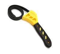 Ujjdwiurgh 1 llave de cinturón multifuncional de 6 pulgadas, abrebotellas de filtro de aceite ajustable, color amarillo