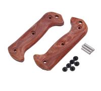 Ujjdwiurgh 1 par de piezas de modificación de mango de cuchillo Bk2 de madera maciza natural para empuñaduras de mango de cuchillo Bk2, accesorios de bricolaje, madera de sangre