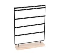 Ujjdwiurgh 1 Pieza Simple de 5, Negro, 100 Agujeros, Estante para JoyeríA, Almacenamiento de JoyeríA, Estante para JoyeríA, Tocador, ExhibicióN de JoyeríA