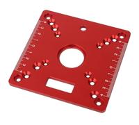 Ujjdwiurgh 1 placa de inserción de mesa de enrutador, mini cuadrado para carpintería, placa abatible multifuncional, mesa de grabado de recorte, color rojo