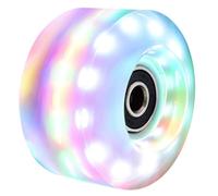 Ujjdwiurgh 1 rueda de patinaje de 58 mm x 32 mm, ruedas de cuatro ruedas para monopatín al aire libre, con seis luces de doble fila, ruedas brillantes, coloridas