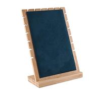 Ujjdwiurgh 1 soporte de bambú para collares, colgante, organizador de joyas para encimera con base desmontable