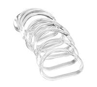 Ujjdwiurgh 10 asas transparentes de repuesto en forma de D para bolsas de playa hechas a mano