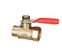 Ujjdwiurgh 10 conectores de válvula de bola de latón hembra/macho, conector de válvula de bola de cobre, adaptador de acoplamiento de tubería de 1/4 pulgadas