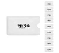 Ujjdwiurgh 10 fundas de papel de aluminio antidesmagnetización para tarjetas de identificación RFID, protección NFC, tarjeta de crédito, antirrobo, protector de tarjeta de identificación