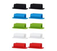 Ujjdwiurgh 10 soportes adhesivos de silicona para bolígrafos, para escritorio, soporte para lápices, soporte para marcadores, juego de soportes para bolígrafos, suministros para profesores, fácil de