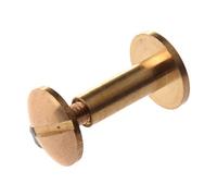 Ujjdwiurgh 10 tornillos de botón de latón macizo de arco para clavos, cinturón de remache de cuero de 12 mm