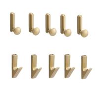 Ujjdwiurgh 10 Uds. para Abrigos AleacióN Aluminio, para Toallas Montados en la Pared, para Batas,Gancho Metal para Cocina y BañO,Gancho para Toallas Montado en la Pared