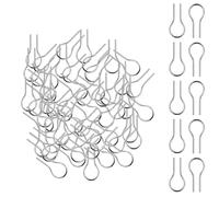 Ujjdwiurgh 100 anillos de alambre de nicromo de alta temperatura en forma de R para colgar, ganchos de nicromo para aficionados, fácil de usar, mano de obra fina