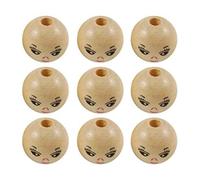 Ujjdwiurgh 100 cuentas espaciadoras redondas de madera adecuadas para pulseras y collares, 14 mm
