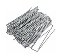 Ujjdwiurgh 100 estacas fijas para jardinería en forma de U para paisajismo, estacas de seguridad para jardín