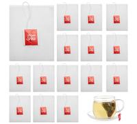 Ujjdwiurgh 100 infusores de bolsas de té con sello de curación de cuerda, 7 x 6 cm, bolsas de té de nailon vacías
