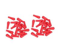 Ujjdwiurgh 100 tapas de silicona con cuentagotas rojas, tapas de cabeza de pipeta, puntas de pipeta de bola, cuentagotas de pipeta