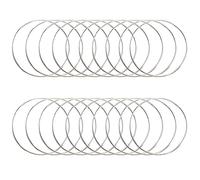 Ujjdwiurgh 12 anillos de metal plateado de 4 pulgadas para atrapasueños, macramé y manualidades