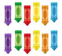 Ujjdwiurgh 12 faroles de papel para decoración de fiesta de regreso a clases, decoración de techo, panal, globos arcoíris