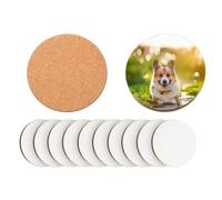 Ujjdwiurgh 12 Posavasos de Sublimación, Posavasos de Tablero Duro de 4 X 4 Pulgadas, Posavasos en de Corcho y MDF, Posavasos de Sublimación para Coche