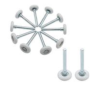 Ujjdwiurgh 12 rodillos para puerta de garaje, vástago de 4 pulgadas, nailon de 1.8 pulgadas para reemplazo de riel de puerta de garaje
