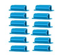 Ujjdwiurgh 12 soportes de silicona azul para bolígrafos adecuados para rotuladores, lápices adhesivos de silicona en el escritorio.