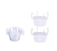 Ujjdwiurgh 15 bandejas colgantes de plástico transparente para plantas para interiores y exteriores, cesta colgante para macetas colgantes para plantas en interiores y exteriores, 6 pulgadas