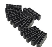 Ujjdwiurgh 15 piezas de 6 agujeros hexagonal para destornillador de cabeza de plástico, soporte de taladro de almacenamiento para piezas de repuesto de energía