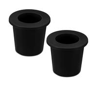 Ujjdwiurgh 2 agujeros para anillo de mesa para paraguas, cono de silicona, funda de enchufe de cuña, adaptador de patio, inserto de agujero de mesa