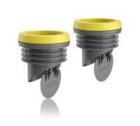 Ujjdwiurgh 2 anillos de cera con bridas de inodoro con válvula de prevención de reflujo, anillo grueso para cuenco de cera para líneas de residuos de 3.2 a 4 pulgadas