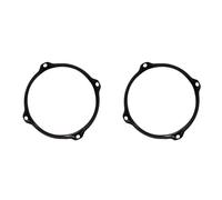 Ujjdwiurgh 2 aros de aleación para tambor de 6 pulgadas, 4 agujeros, para tambor de 6 pulgadas, piezas de instrumentos de percusión, color negro