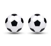 Ujjdwiurgh 2 balones de fútbol de entrenamiento de tamaño 5, balones de fútbol de entrenamiento profesional, color negro y blanco, de piel de PVC