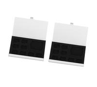 Ujjdwiurgh 2 cajas de almacenamiento para tarjetas de memoria de 9 ranuras, carcasa de aleación de aluminio para 8 tarjetas TF y 1 tarjeta SD