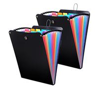 Ujjdwiurgh 2 carpetas de archivos expandibles, 13 bolsillos, organizador de archivos vertical de acordeón, para aula, oficina y viajes