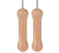 Ujjdwiurgh 2 herramientas de teñido anudado, herramientas de estiramiento de teñido anudado con conectores, dispositivo extractor de tendones de madera, kit de bobinado para adultos DIY