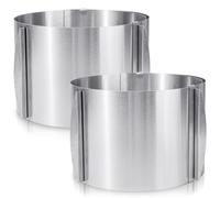 Ujjdwiurgh 2 moldes para tartas de 15 cm de alto, 6 a 12 pulgadas ajustables para pasteles, suministros para hornear mousse, postres, pasteles, fácil de usar