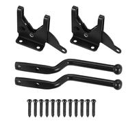 Ujjdwiurgh 2 pestillos de puerta de bloqueo automático de fuerza pesada para cerca, cerca, cerca, cerca, puerta, cerca, puerta, cerrojos de acero, color negro