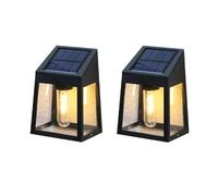Ujjdwiurgh 2 Piezas Luz Solar Al Aire Libre Jardín Luz Solar Lámpara de Pared Casa Villa Balcón Luz de Pared Terraza Luces Decorativas de