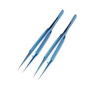 Ujjdwiurgh 2 pinzas de aleación de titanio para reparación profesional de huellas dactilares, línea de mosca, placa base para teléfono, pinzas antimagnéticas
