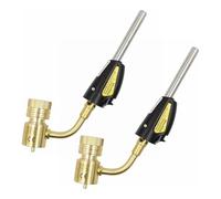 Ujjdwiurgh 2 puntas de antorcha compatibles con gas MAP-Pro/LP, autoiluminación para gas propano MAP MAP para soldar, soldar, soldar, fontanería.