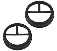 Ujjdwiurgh 2 tapas de soporte para cepillo de dientes de acero inoxidable a prueba de óxido, decoración de encimera de baño, para boca ancha (negro)