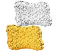 Ujjdwiurgh 2 Uds. Posavasos de Hierro, Bandejas para Baratijas, para Postre y Pastel, Regalos de Diwali, Bandeja de Almacenamiento de Joyas, Soporte para de Café, Posavasos