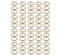 Ujjdwiurgh 20 anillos dorados de 3 anillos para libros de oficina, anillos de libro de oficina, con bisagras divididas a presión con anillos dorados de 20 mm de diámetro interior