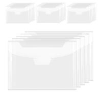 Ujjdwiurgh 20 bolsas de almacenamiento transparentes para sellos y troqueles, bolsillo de almacenamiento resellable, estuche grande para manualidades, álbumes de recortes, tarjetas de papel
