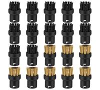 Ujjdwiurgh 20 cabezales de cepillo de limpieza a vapor, accesorios de cepillo de vapor para limpieza de vapor, piezas de repuesto para superficies duras