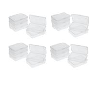 Ujjdwiurgh 20 cajas de almacenamiento de plástico con tapa para recoger objetos pequeños, cuentas, joyas, tarjetas, manualidades