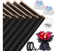 Ujjdwiurgh 20 Hojas de Papel de Regalo de Flores para Manualidades, Envoltorio de Flores, Envoltorio de Regalos, Suministros para de FloristeríA B