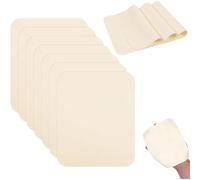 Ujjdwiurgh 20 paños de gamuza precortados, herramienta grande de arcilla para recortar barro, suministros de manualidades para alisar el borde de la olla