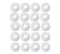 Ujjdwiurgh 20 piezas de 1/2 pulgada 16 mm blanco cubierta de tubería decoración de tubería de drenaje radiador