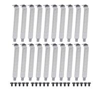 Ujjdwiurgh 20 piezas de cubierta de ranura PCI de acero duro para filtro de polvo, cubiertas de ranura ventiladas para carcasas de computadora con 20 tornillos