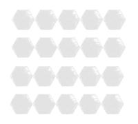 Ujjdwiurgh 20 tarjetas hexagonales de acrílico transparente en blanco, decoración de boda, para números de mesa, nombre de invitado