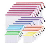 Ujjdwiurgh 24 bolsas de malla con cremallera, 8 tamaños, bolsas con cremallera para organización, bolsas de malla con cremallera para archivos, fácil de usar