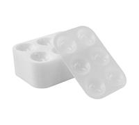 Ujjdwiurgh 24 paletas de pintura de plástico, bandeja rectangular de acuarela de 6 pozos, color blanco